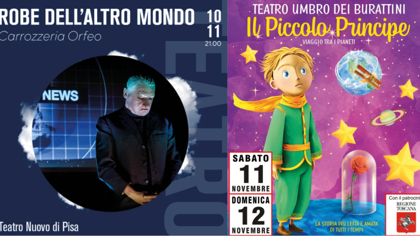 Gli appuntamenti del fine settimana (10-12 novembre 2023) al Teatro Nuovo di Pisa